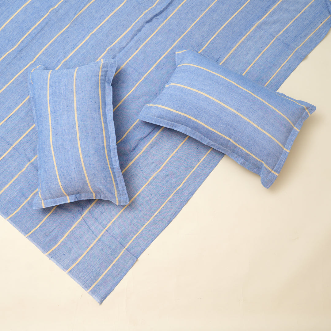 Handwoven Cotton Bedsheet with 2 Pillow Cover