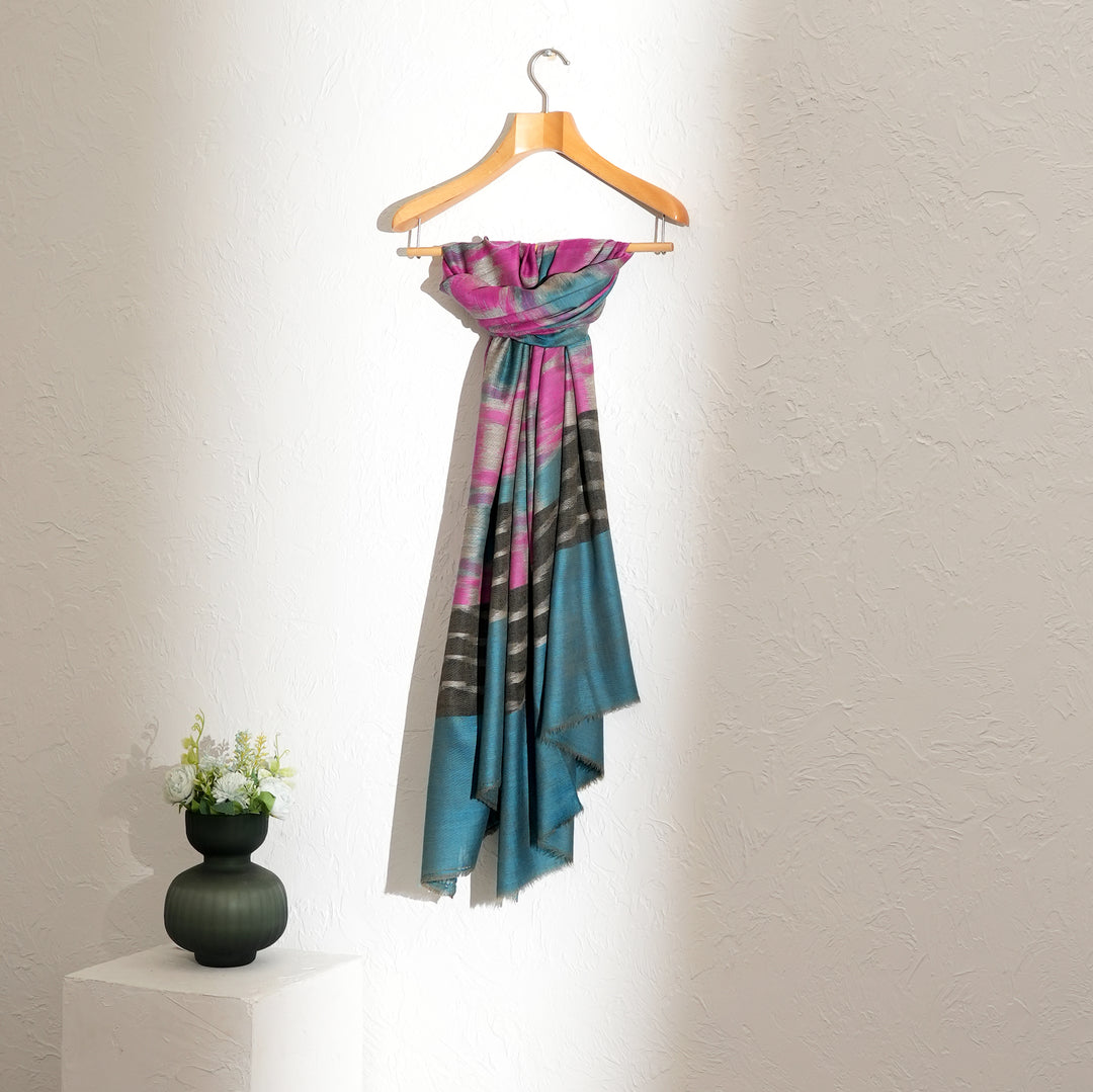 Sozni Pashmina Shawl - Multi-color, 80"x40"