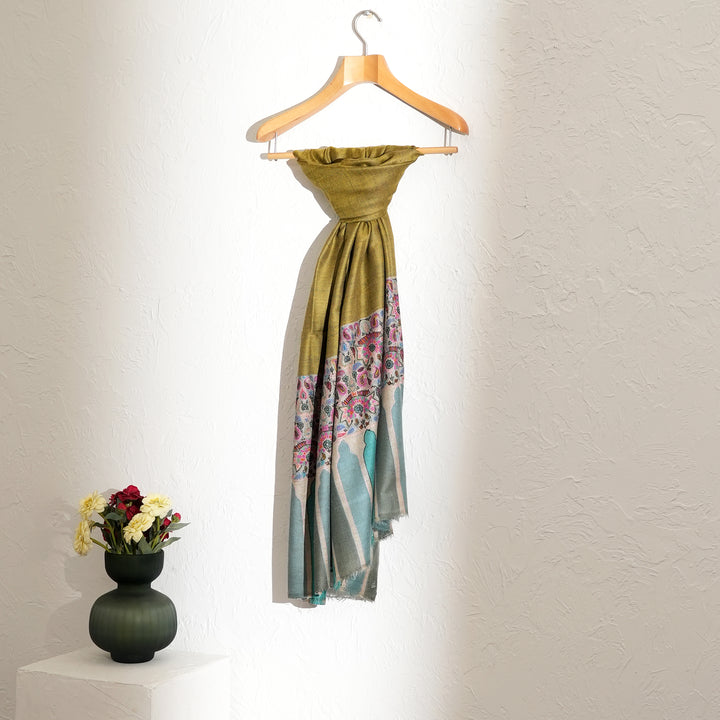 Sozni Pashmina Shawl - Multi-color, 80"x40"