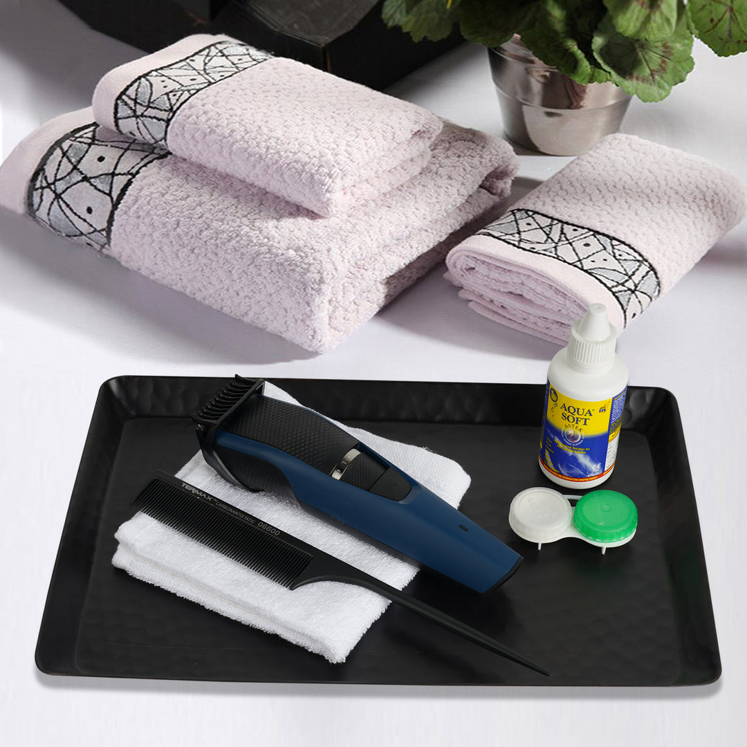 Vanity Tray | Hammered Rectangular Vanity Tray With Padded Bottom | Oil Rubbed Bronze