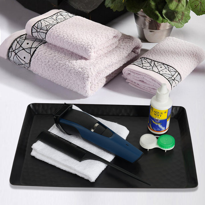 Vanity Tray | Hammered Rectangular Vanity Tray With Padded Bottom | Oil Rubbed Bronze
