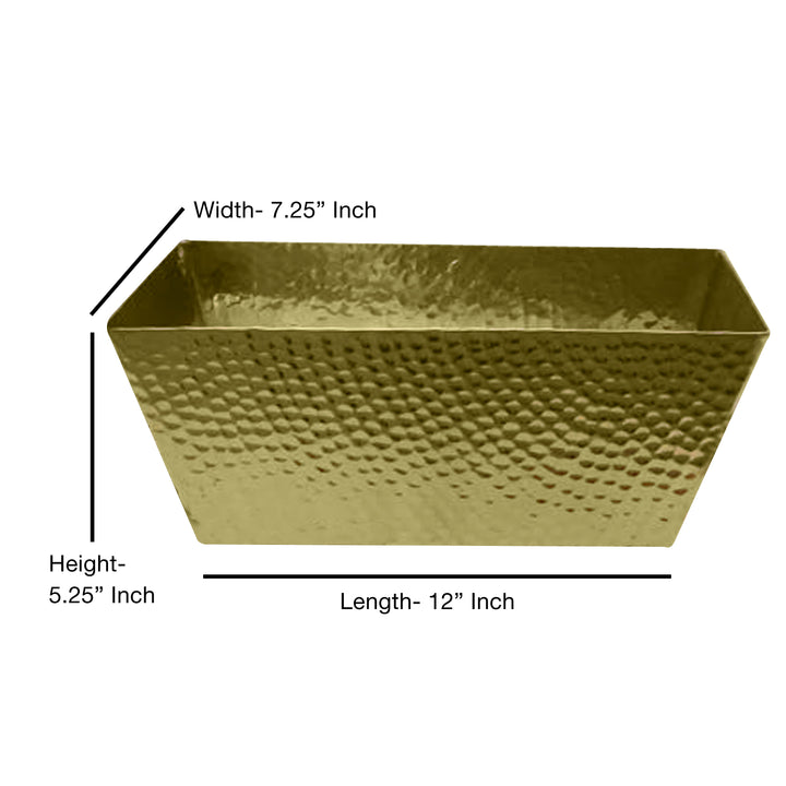 Hammered Metal Vanity Toilet Tank Tray | Shiny