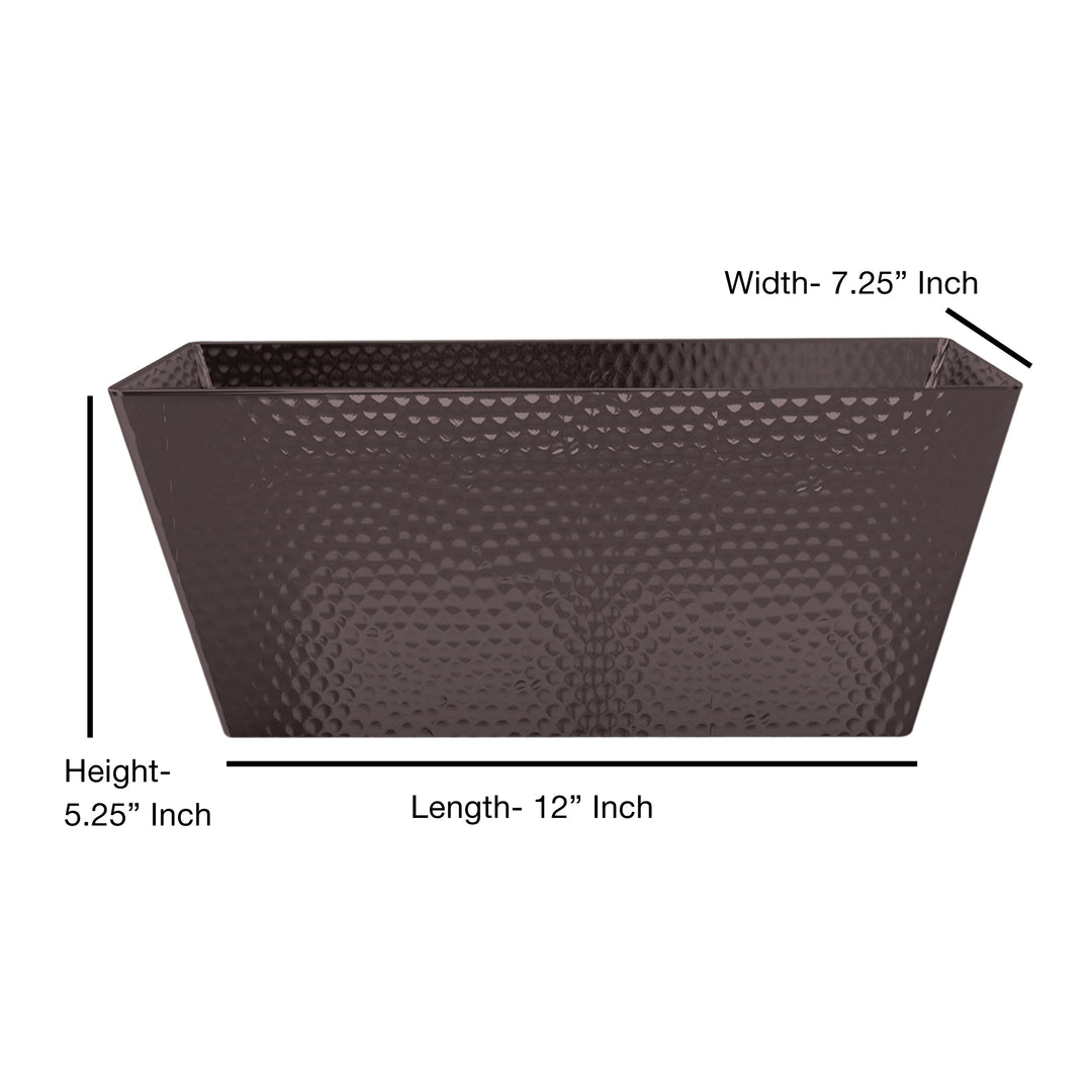 Hammered Metal Vanity Toilet Tank Tray | Oil Rubbed Bronze