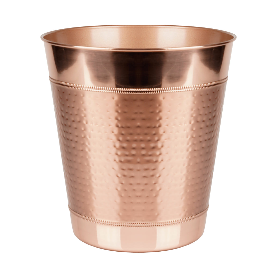 nu steel Metal Wastebasket, 7Qt, Copper Finish