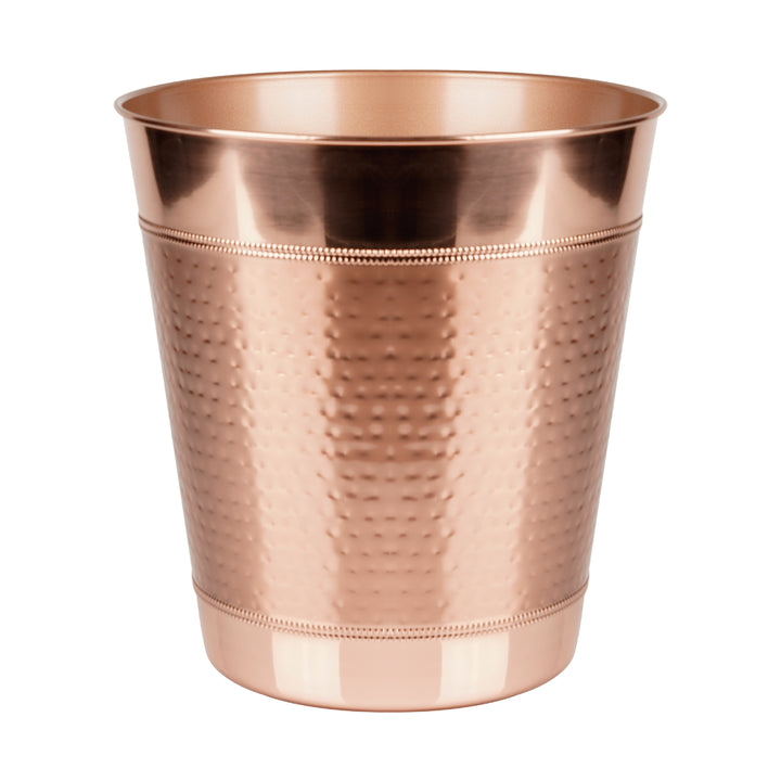 nu steel Metal Wastebasket, 7Qt, Copper Finish