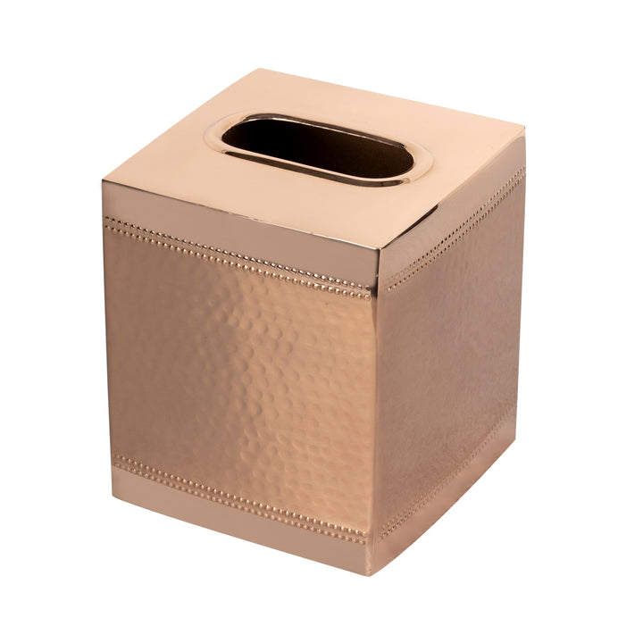 Tissue Box | Stainless Steel Square Facial Tissue Box Holder | Copper Finish