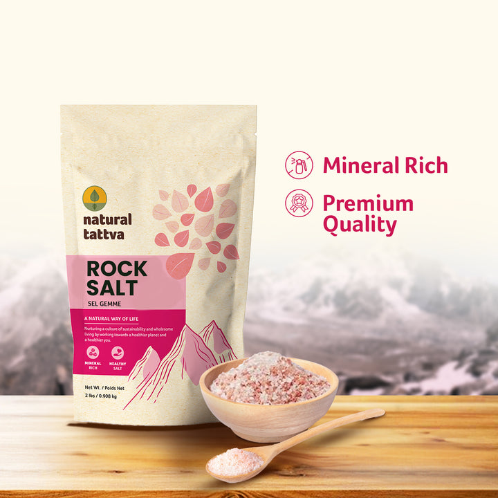 Natural Tattva Himalayan Rock Salt 2 lbs Pack of 10