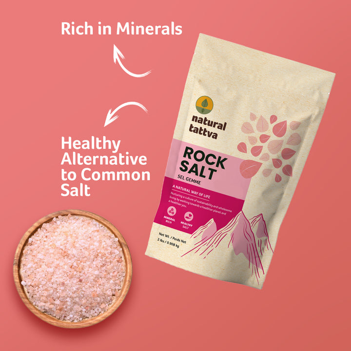 Natural Tattva Himalayan Rock Salt 2 lbs Pack of 10