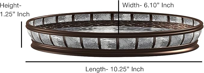Resin Organizer Tray for Bathroom Vanity Countertops,Closets,Dressers | Oil Rubbed Bronze Finish