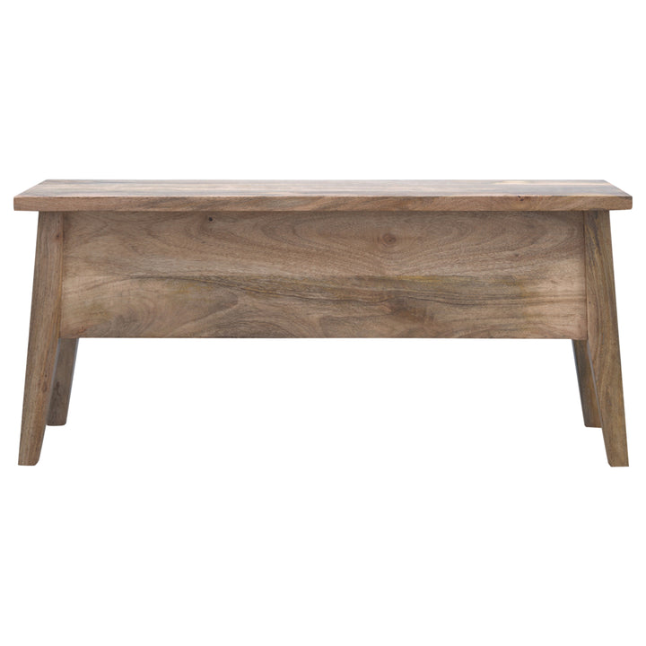Solid Wood Lid Up Storage Bench, Light Brown