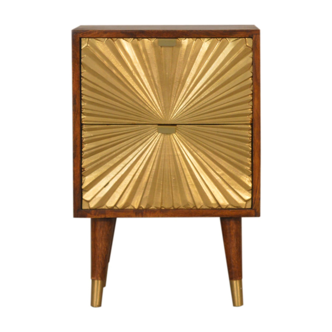 Solid Wood Manila Gold Nightstand