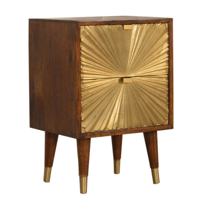 Solid Wood Manila Gold Nightstand