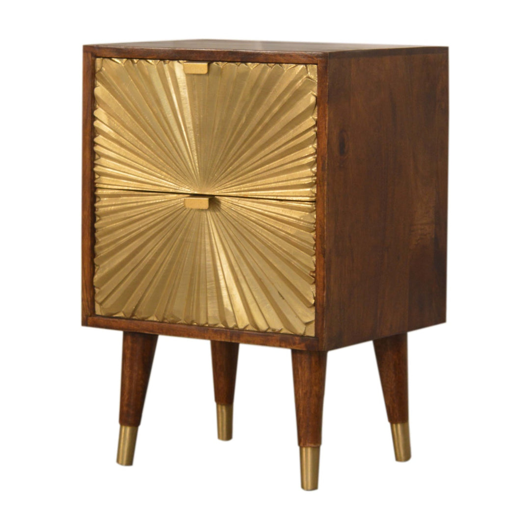 Solid Wood Manila Gold Nightstand