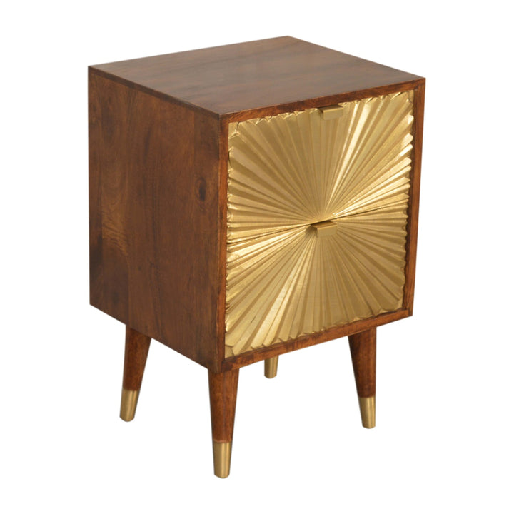 Solid Wood Manila Gold Nightstand