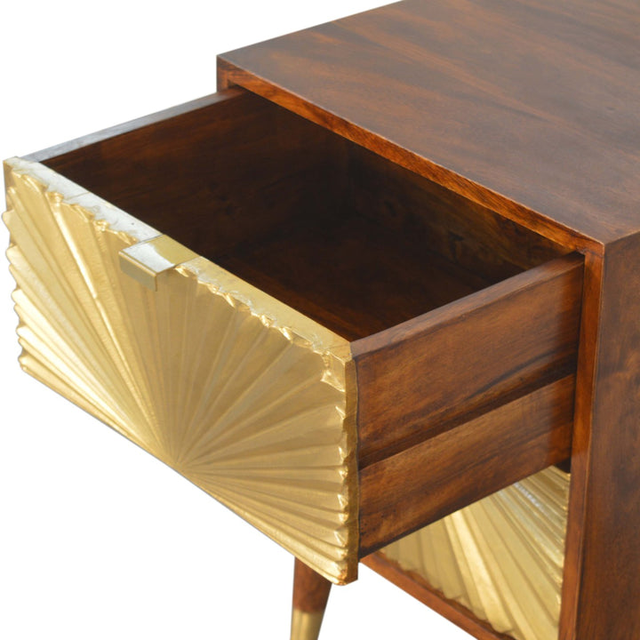 Solid Wood Manila Gold Nightstand
