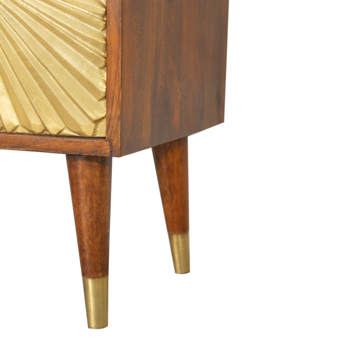 Solid Wood Manila Gold Nightstand