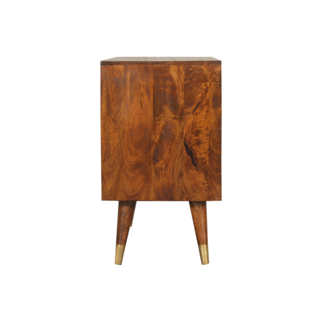 Solid Wood Manila Gold Sideboard, 3-Drawer
