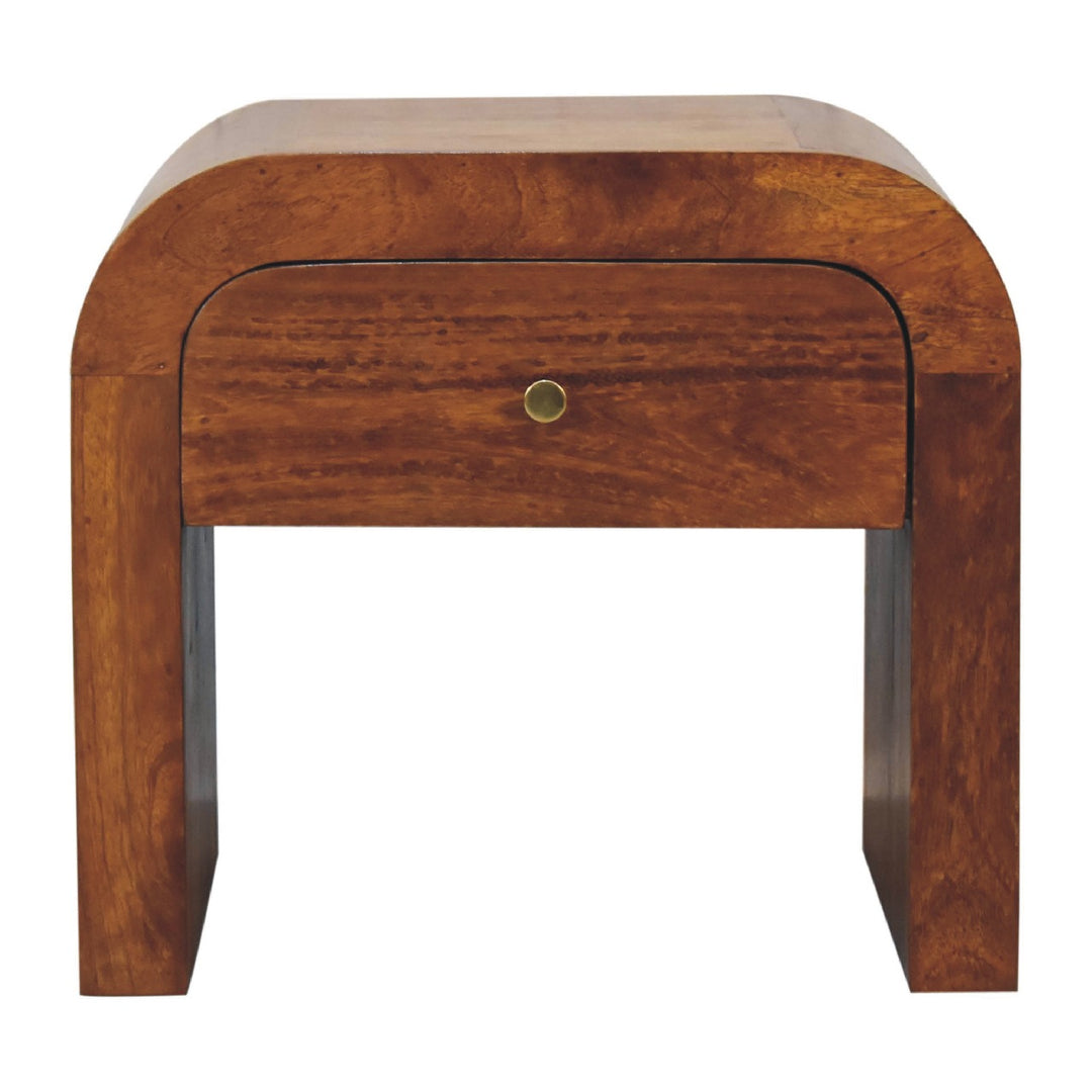 Solid Wood Darcy Bedside, 1-Drawer, Chestnut, Brown