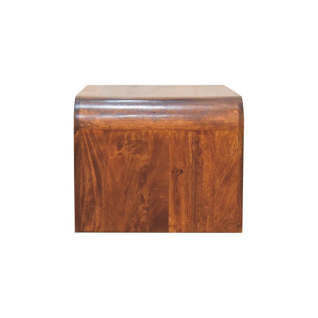 Solid Wood Darcy Coffee Table, 2-Drawers, Chestnut, Dark Brown