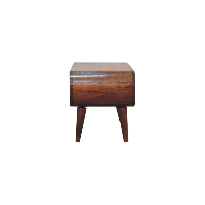 Solid Wood Amaya Nordic Style Coffee Table, Open Storage, Brown