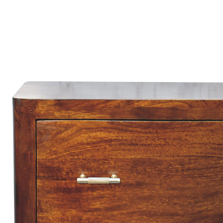 Solid Wood Luca Chest of Drawers, 3-Drawers, Brown