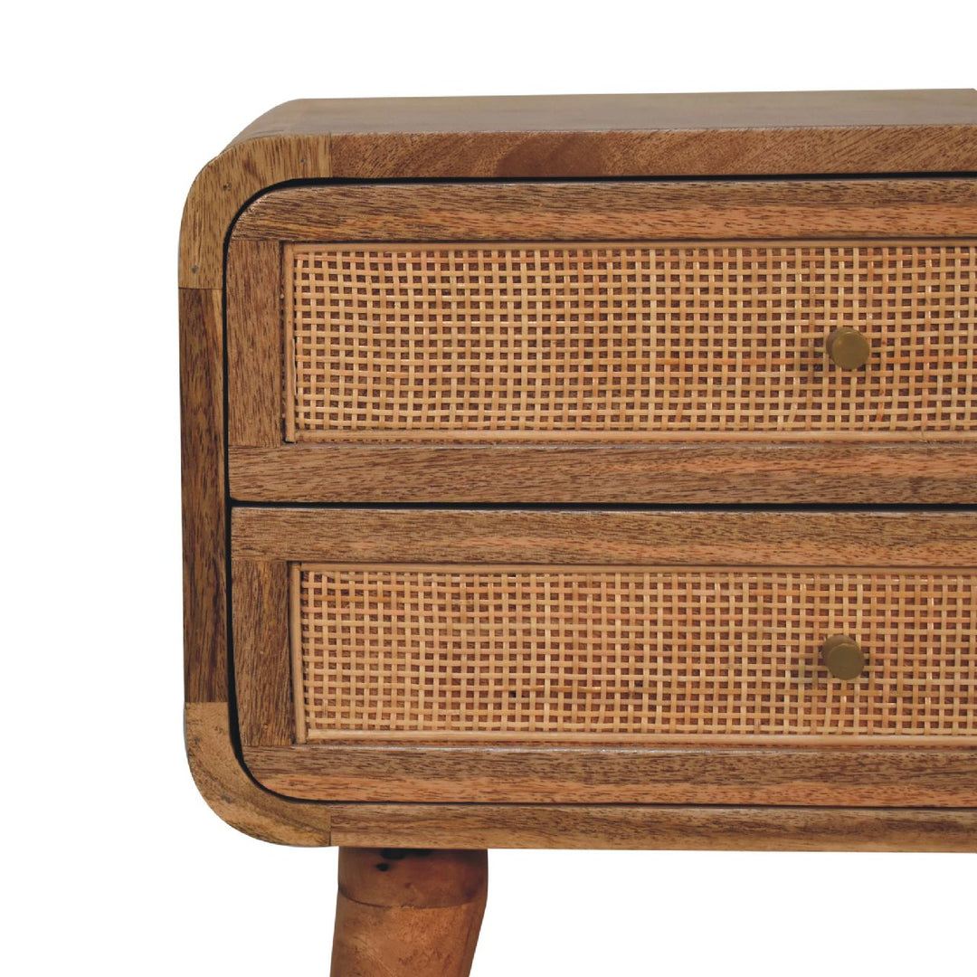 Close-knit 2-Drawer Nightstand, Nordic Legs, Oak, Light Brown