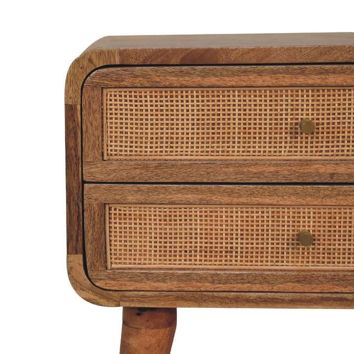 Close-knit 2-Drawer Nightstand, Nordic Legs, Oak, Light Brown