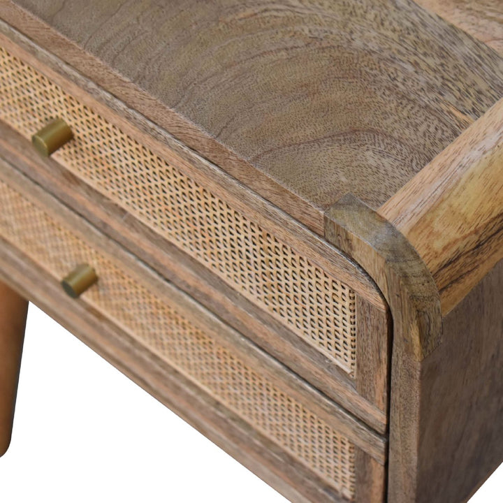 Close-knit 2-Drawer Nightstand, Nordic Legs, Oak, Light Brown