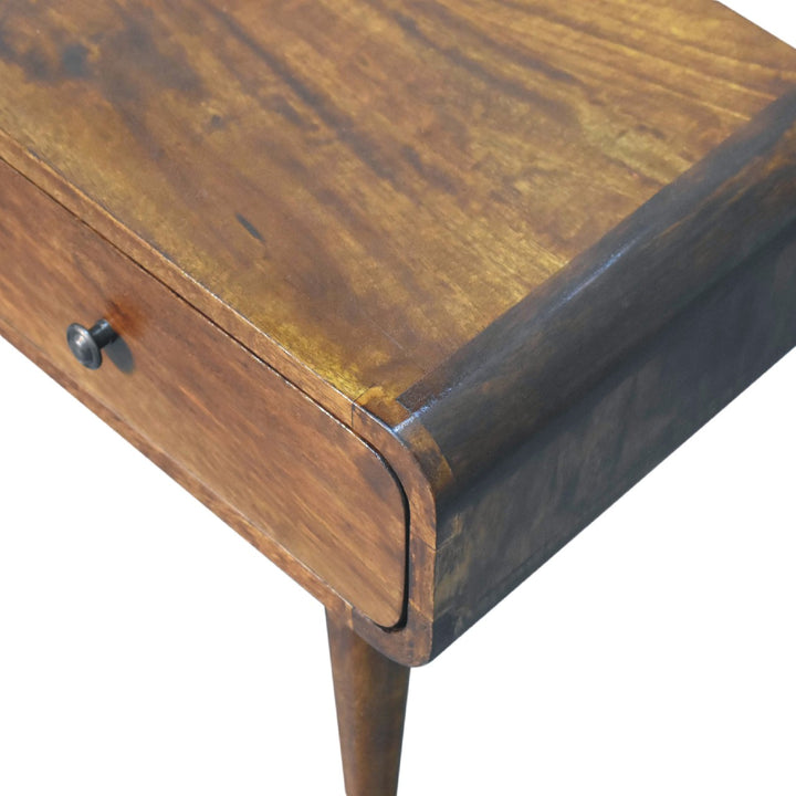 Sonata Coffee Table, 4-Drawers, Nordic Legs, Chestnut Brown