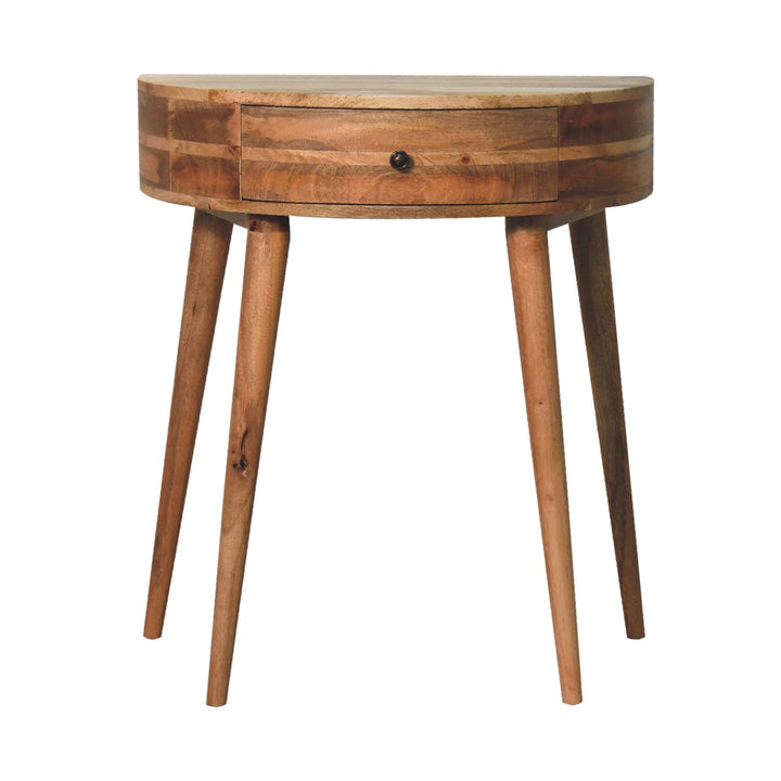 Solid Wood Odyssey Console Table, 1-Drawer, Oak-ish, Light Brown