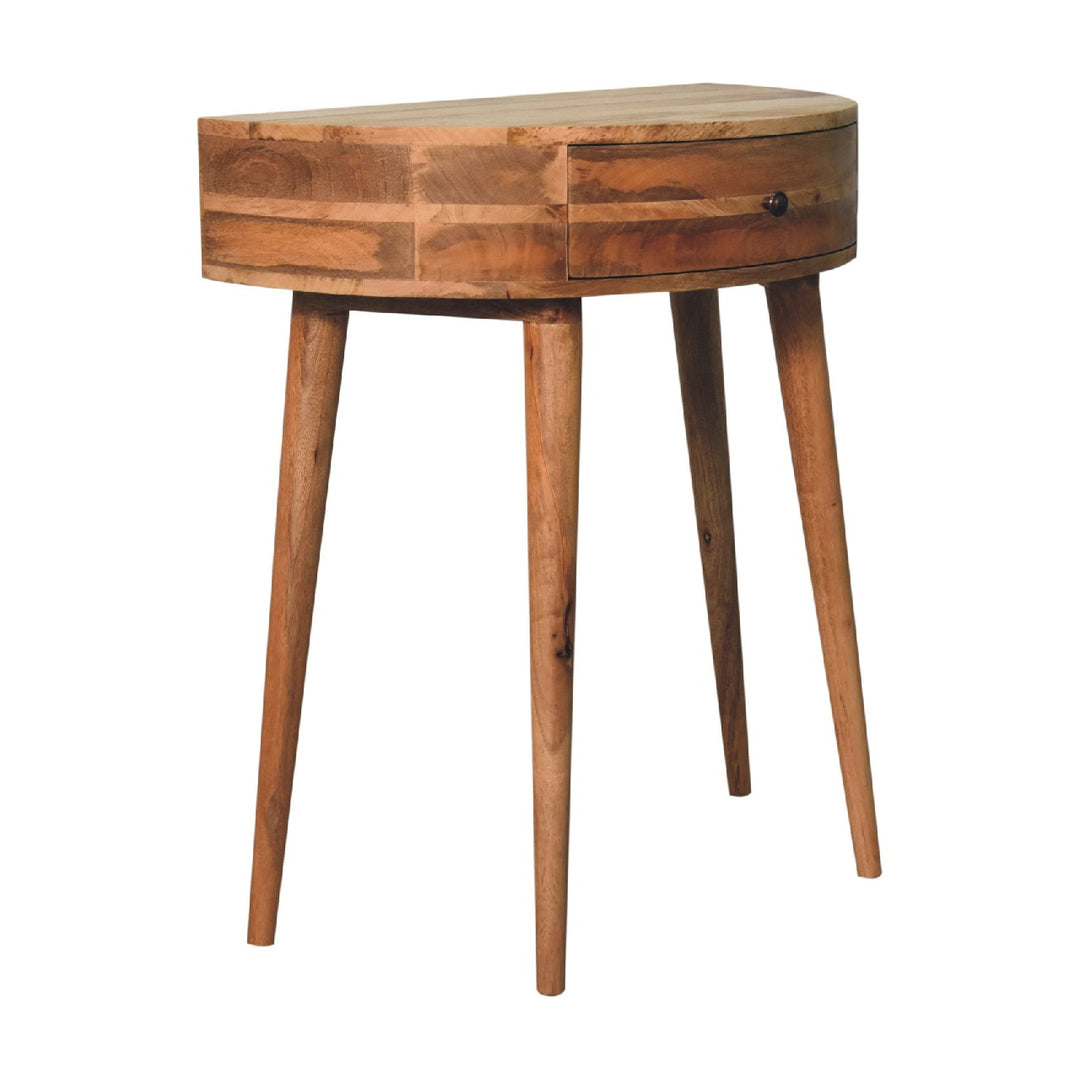 Solid Wood Odyssey Console Table, 1-Drawer, Oak-ish, Light Brown