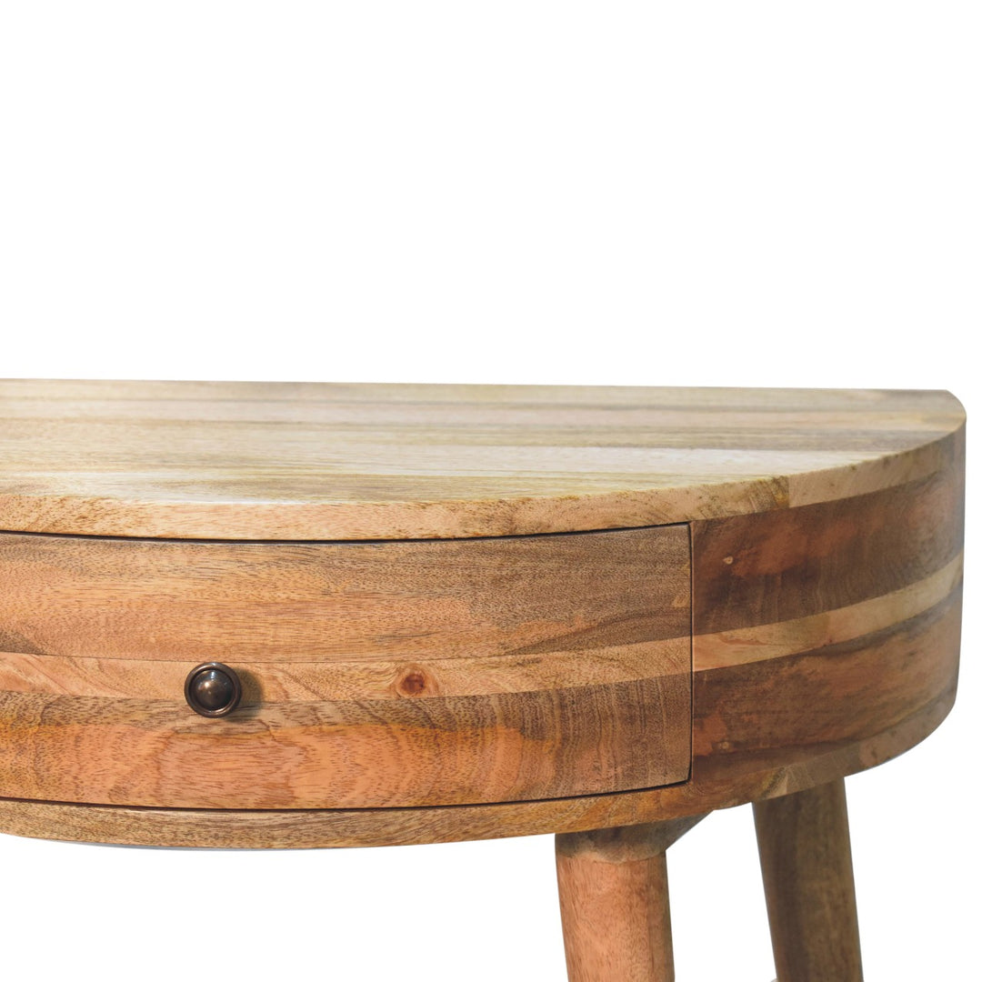 Solid Wood Odyssey Console Table, 1-Drawer, Oak-ish, Light Brown