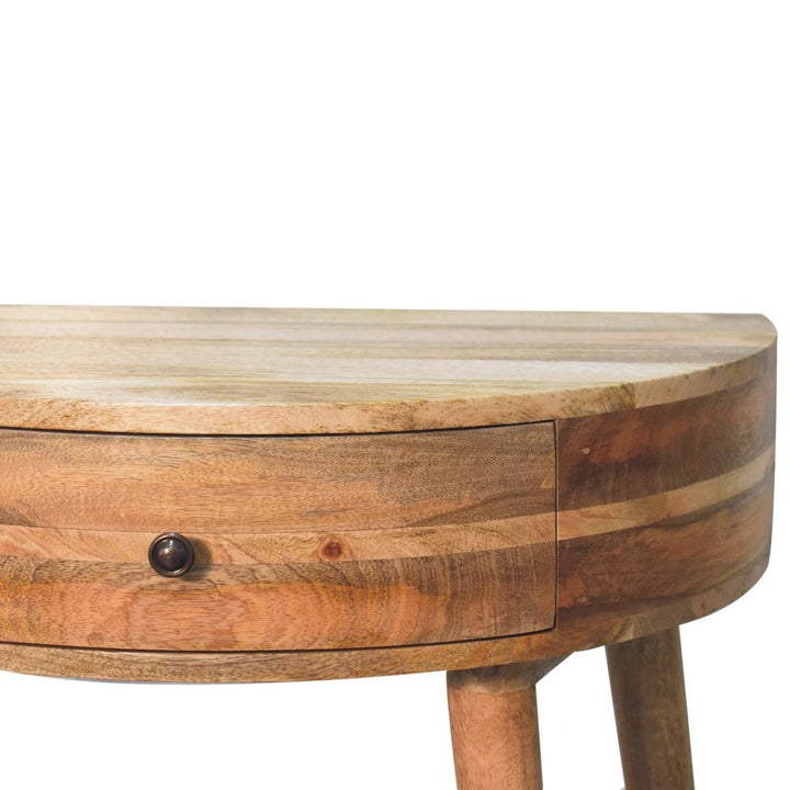 Solid Wood Odyssey Console Table, 1-Drawer, Oak-ish, Light Brown
