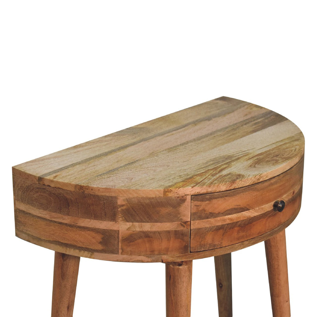 Solid Wood Odyssey Console Table, 1-Drawer, Oak-ish, Light Brown