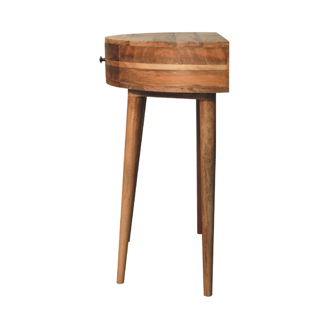 Solid Wood Odyssey Console Table, 1-Drawer, Oak-ish, Light Brown