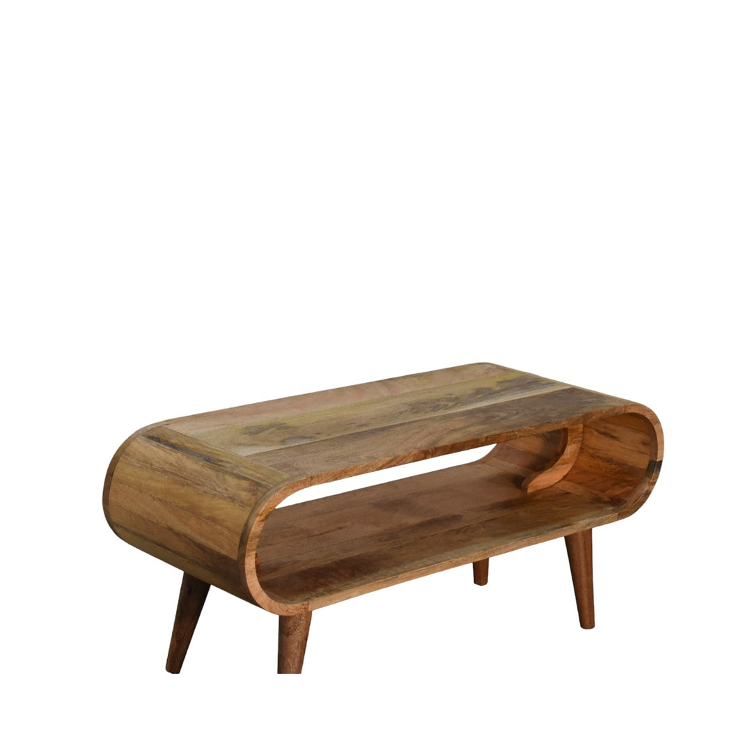 Amaya Nordic Style Oak-ish Coffee Table, Nordic Lega, Open storage