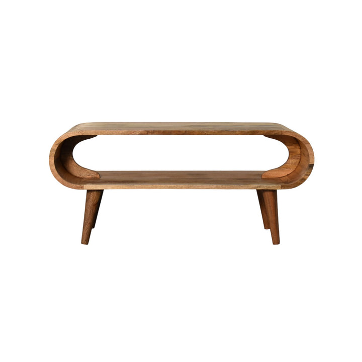 Amaya Nordic Style Oak-ish Coffee Table, Nordic Lega, Open storage