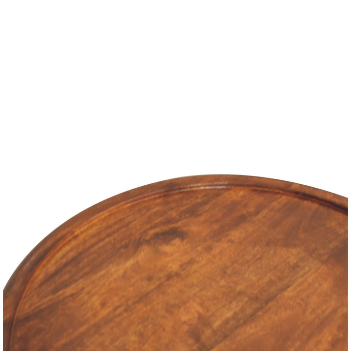 Solid Wood, Chestnut Plate Coffee Table, Dark Brown