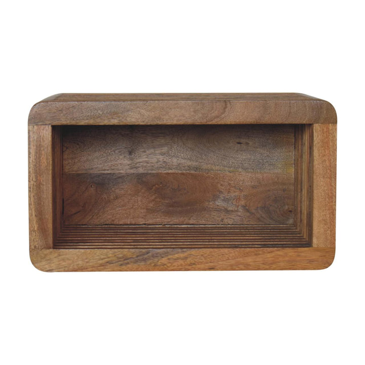 Soba Wall-Mounted Bedside, Open Storage, Brown
