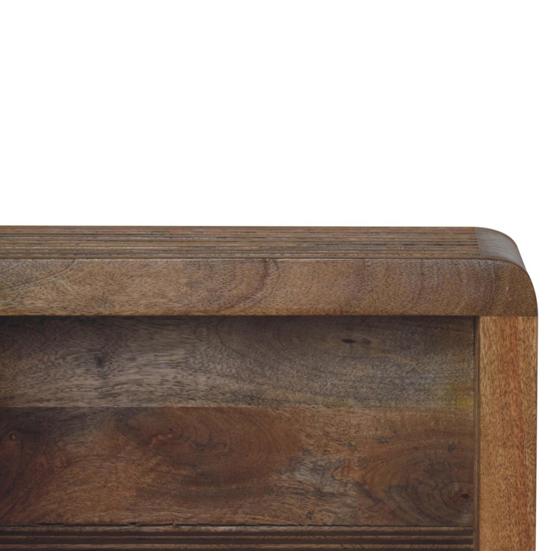 Soba Wall-Mounted Bedside, Open Storage, Brown