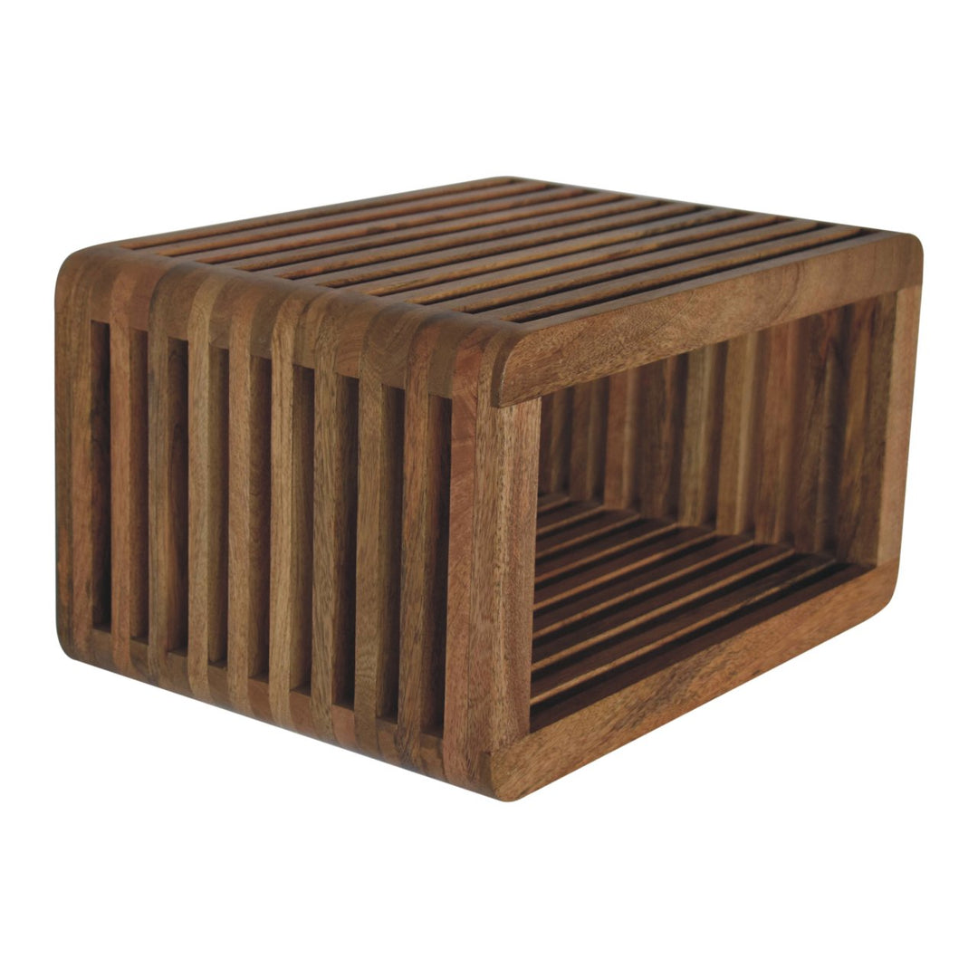 Soba Wall-Mounted Bedside, Open Storage, Brown