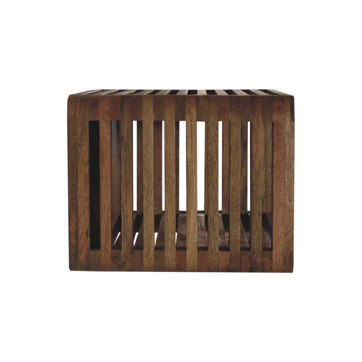 Soba Wall-Mounted Bedside, Open Storage, Brown