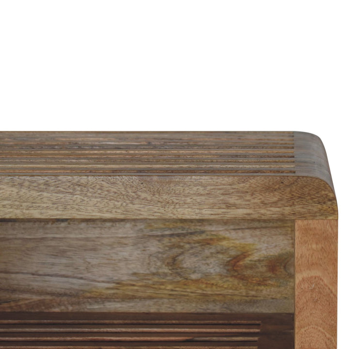 Solid Wood Soba Wall Mounted Bedside, 2-Drawers, Brown