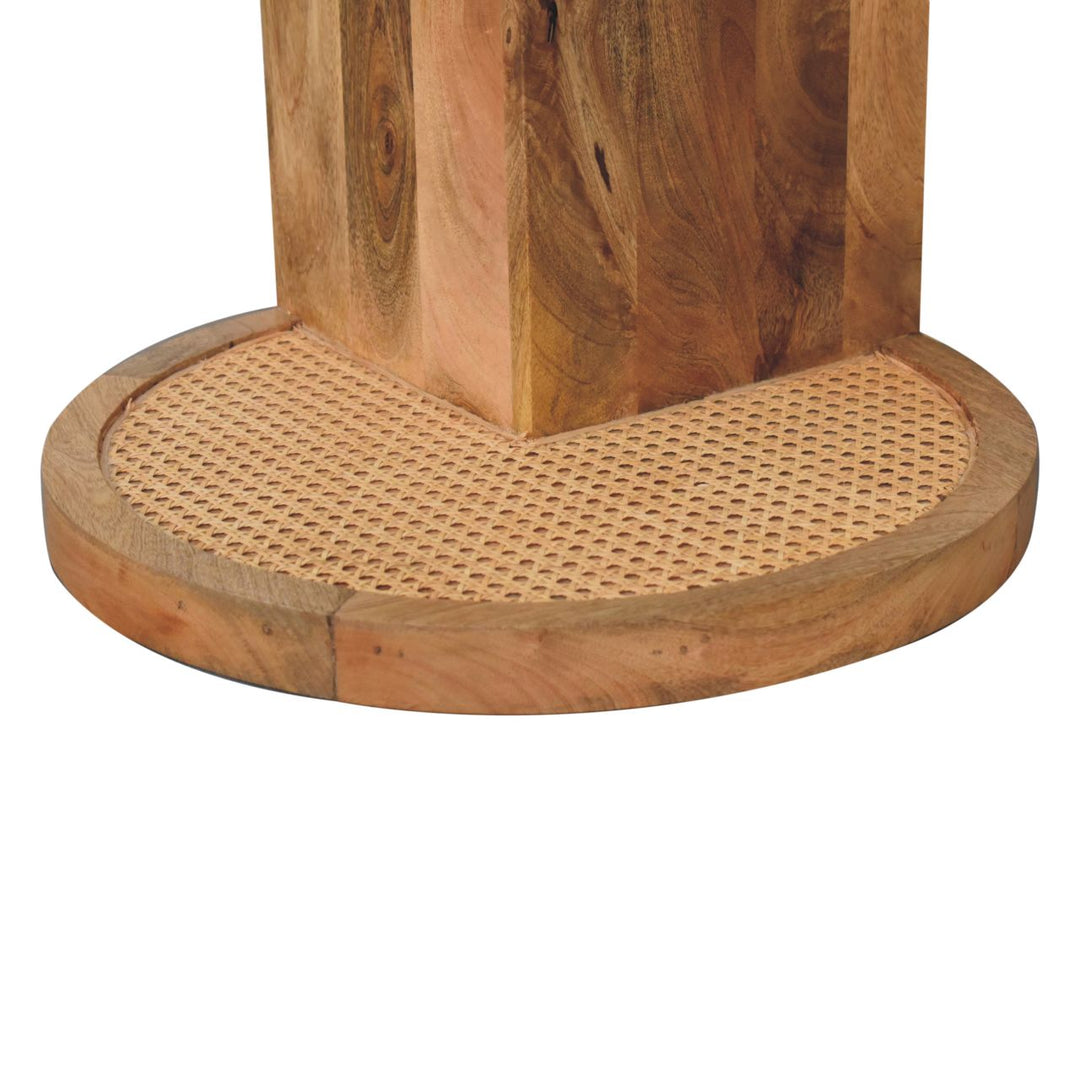 Solid Wood Close-knit Corner End Table, Light Brown