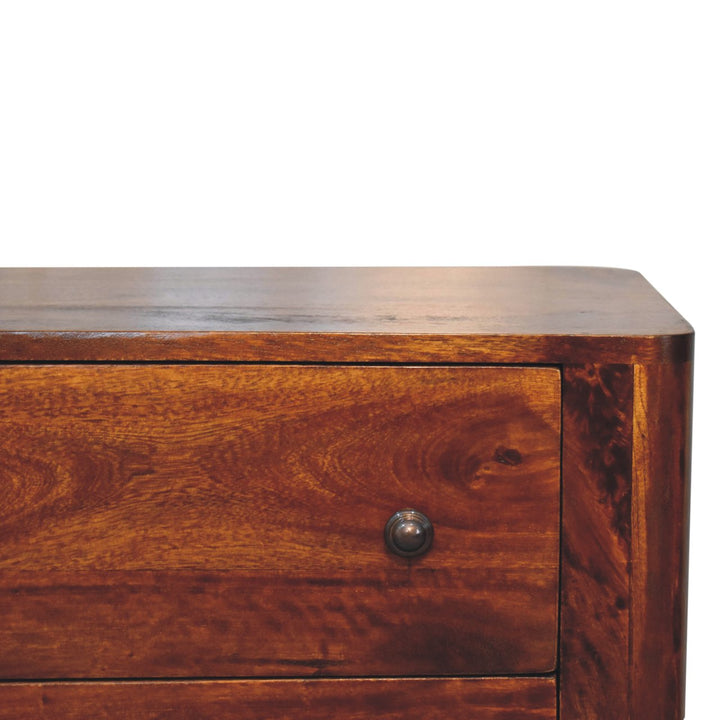 Solid Wood Bera Chest, 3 Drawers, Brown