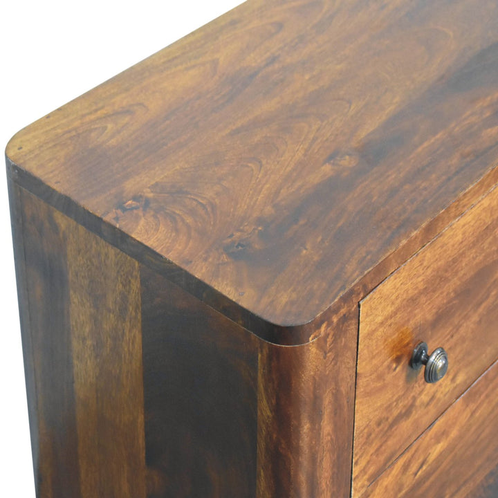 Solid Wood Bera Chest, 3 Drawers, Brown