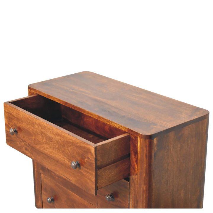 Solid Wood Bera Chest, 3 Drawers, Brown