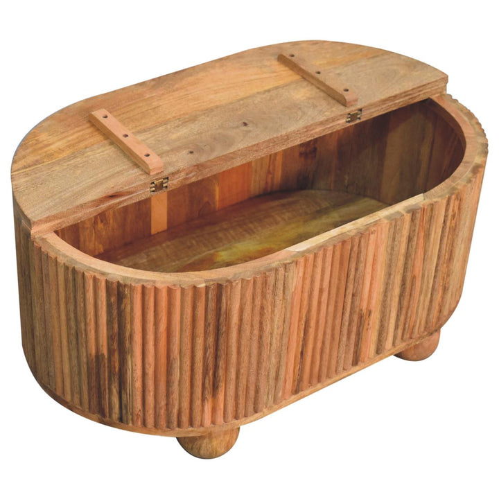 Solid Wood Soba Ball Lid-Up Coffee Table, Light Brown
