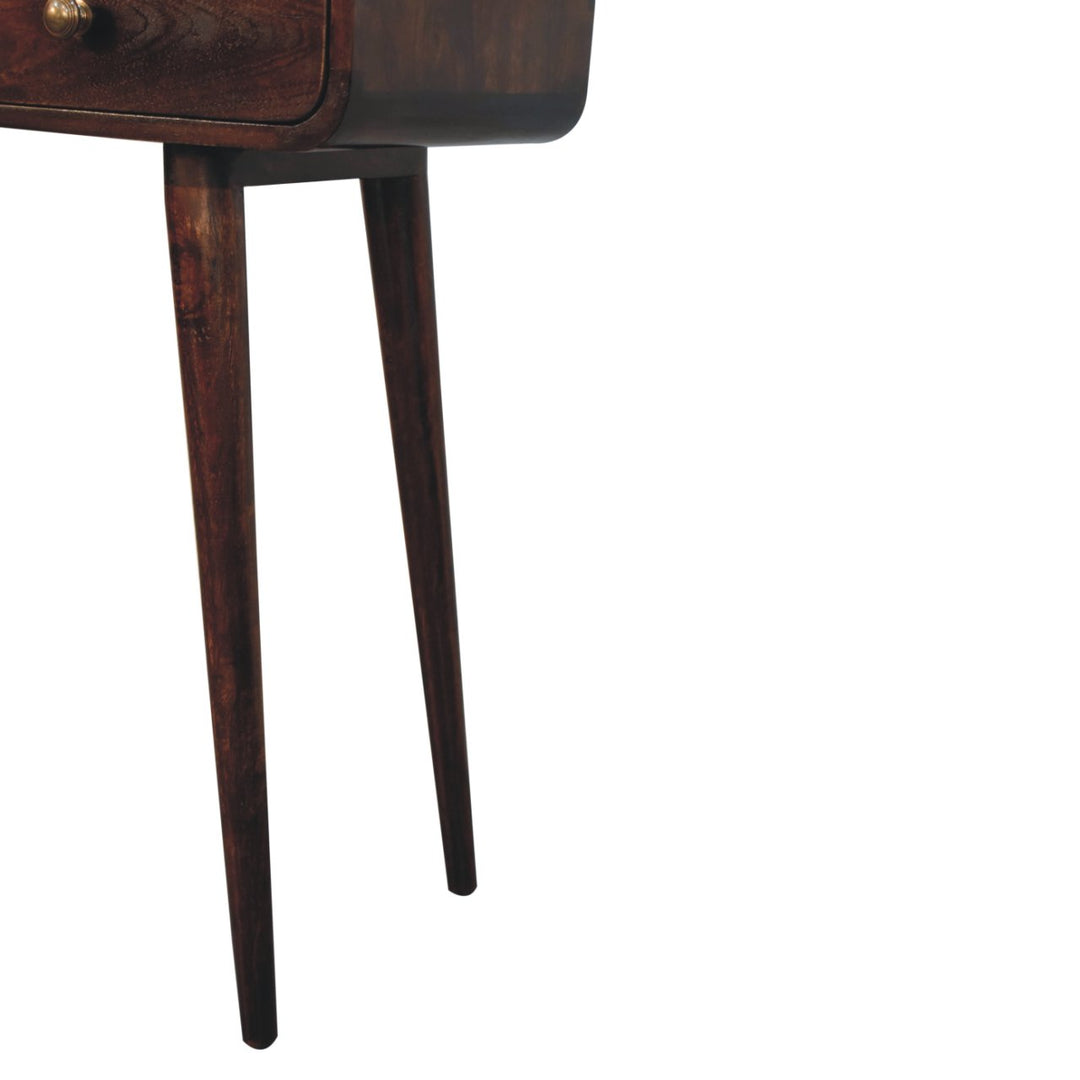 Solid Wood California Walnut Curved Hallway Table