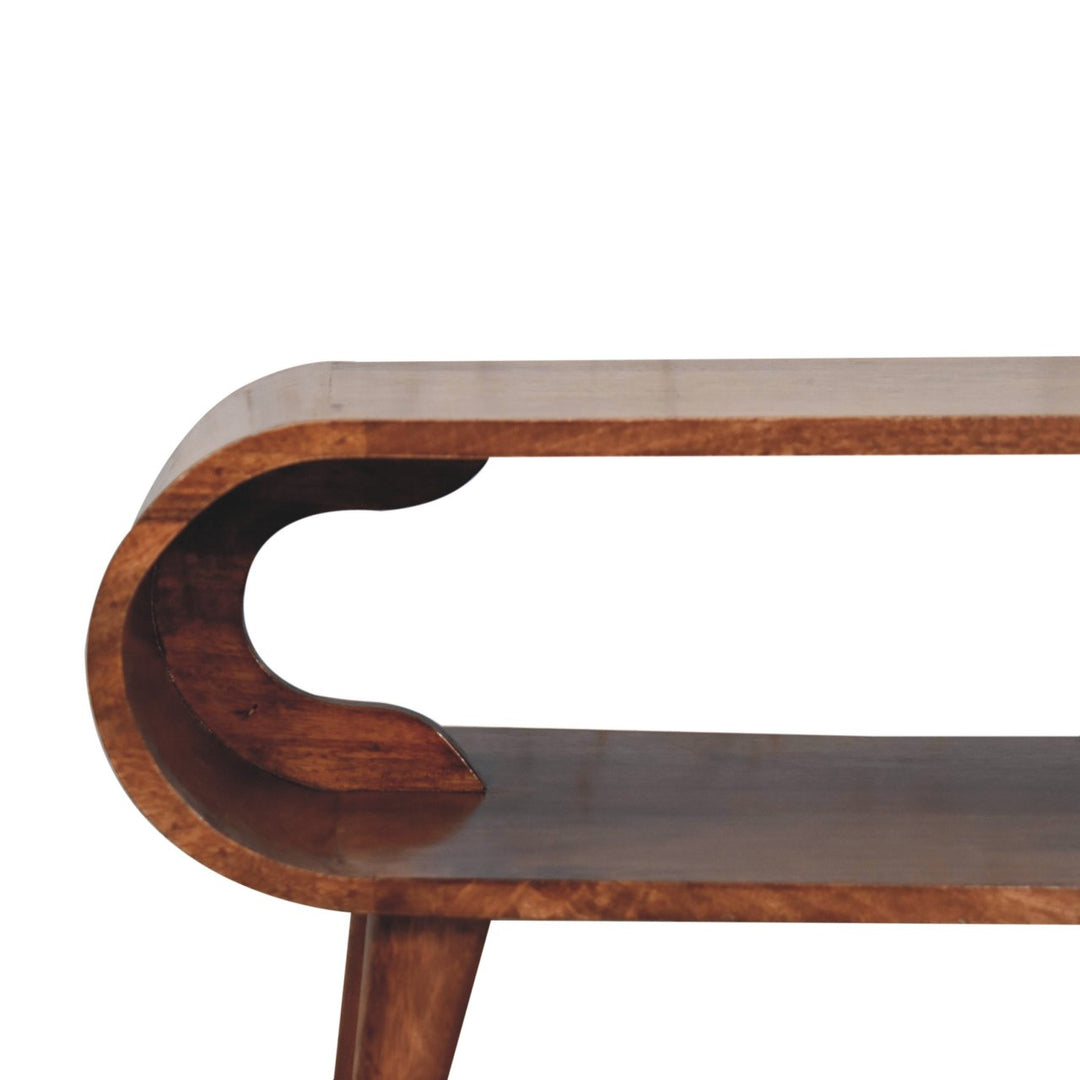 Solid Wood Amaya Nordic Style Honey Caramel Coffee Table, Brown